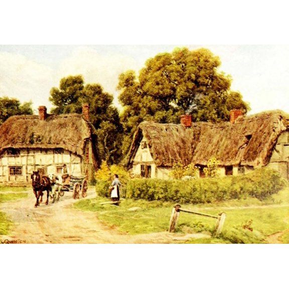 Posterazzi West Hagbourne Berkshire Canvas Art - Alfred Quinton (24 x 36)