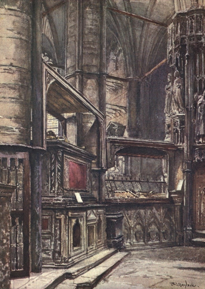 Posterazzi Westminster Abbey 1904 Tomb of Henry VIII Canvas Art - John Fulleylove (24 x 36)