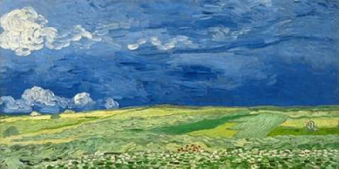 Posterazzi Wheatfield under thunderclouds Canvas Art - Vincent Van Gogh (24 x 48)