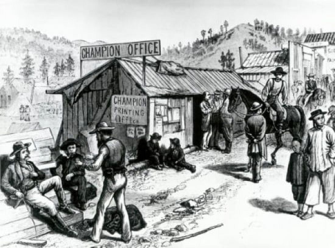 Posterazzi When The West Was Really Wild Deadwood City Dakota 1877 Canvas Art - (24 x 36)