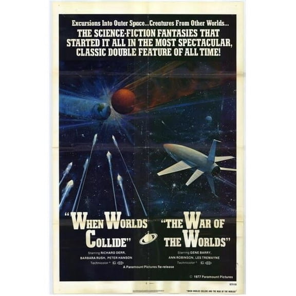 Posterazzi When Worlds Collide & War of the Worlds Combo Movie Poster - 27 x 40 in.