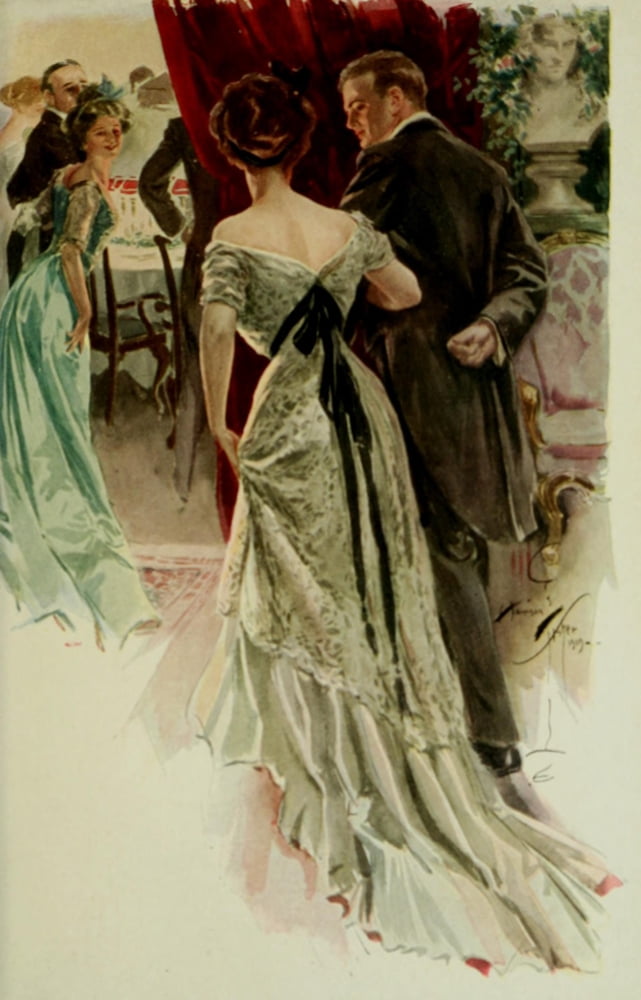 Posterazzi When a Man Marries 1909 To the ball Canvas Art - Harrison Fisher (24 x 36)