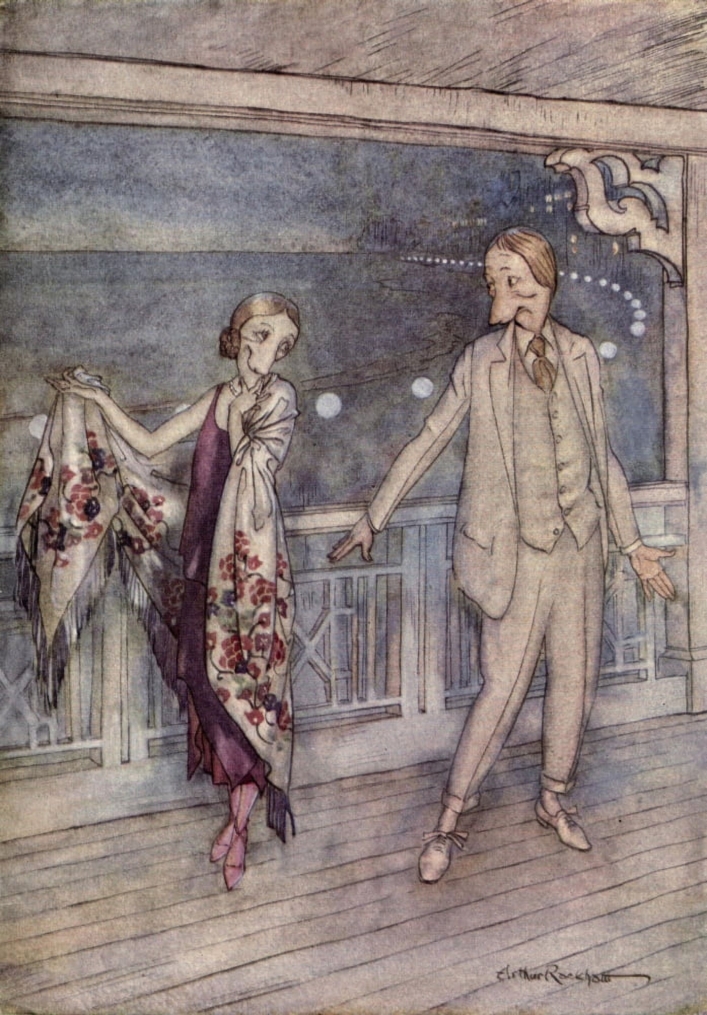 Posterazzi Where the Blue Begins 1922 Excuse me Canvas Art - A Rackham (24 x 36)