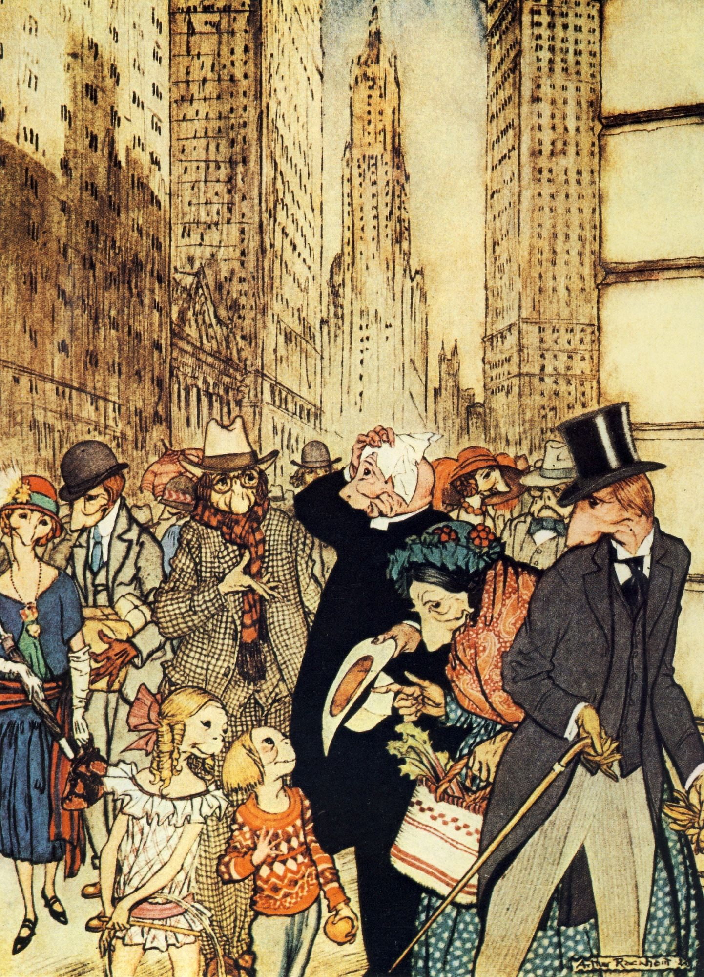 Posterazzi Where the Blue Begins 1922 He loved at a distance Canvas Art - A Rackham (24 x 36)