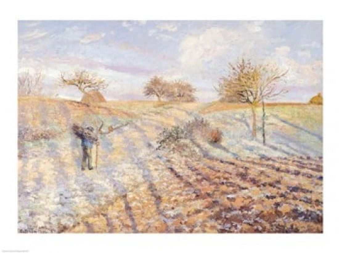 Posterazzi White Frost 1873 Canvas Art - Camille Pissarro (36 x 24)