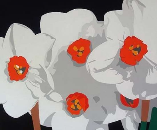 Posterazzi White Narcissus Canvas Art - Susan Porter (20 x 24)