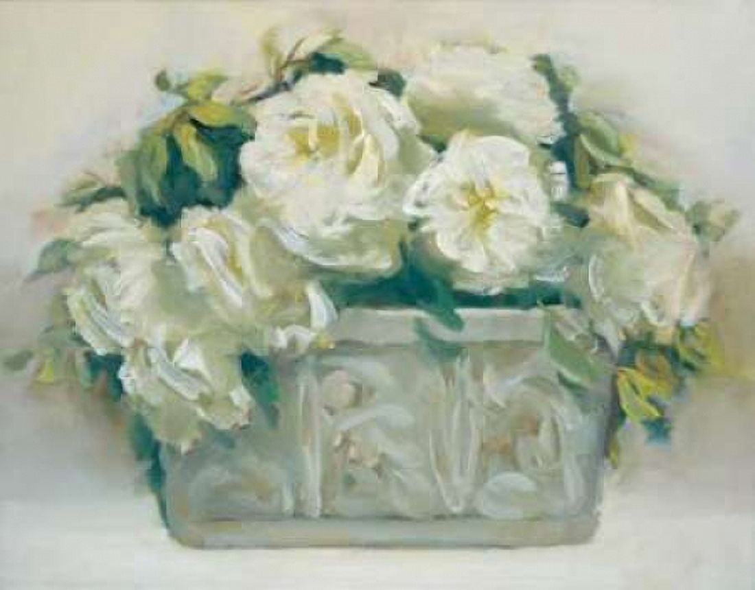 Posterazzi White Roses in Planter Canvas Art - Andrea Dern (22 x 28)