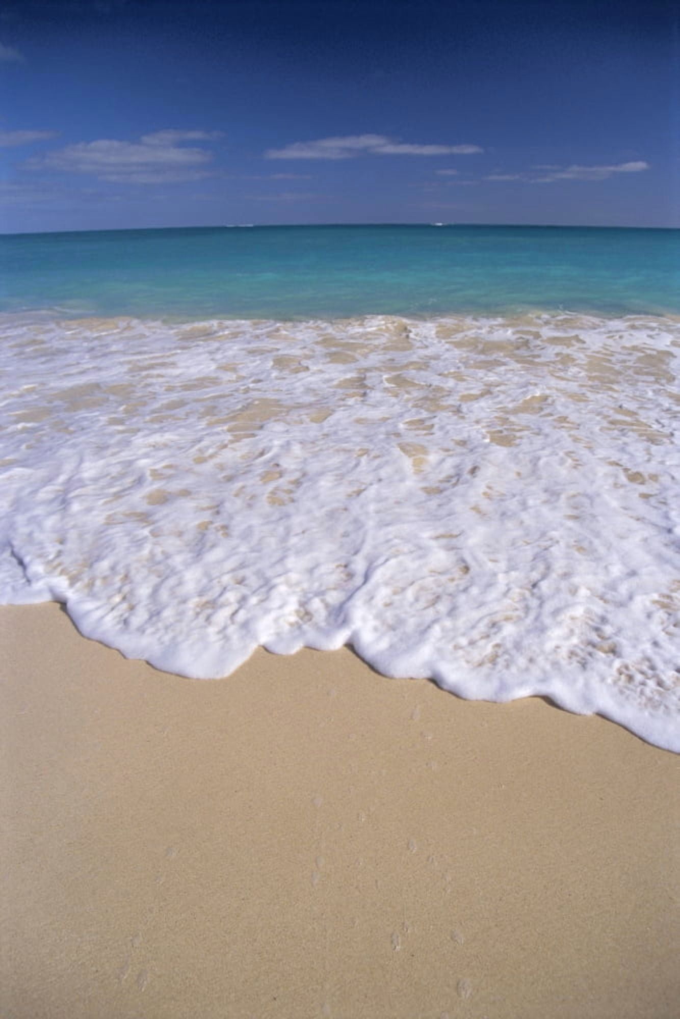 Posterazzi Whitewash Breaking Along Shoreline Turquoise Water Blue Sky On Horizon Canvas Art - Mary Van de Ven Design Pics (24 x 38)
