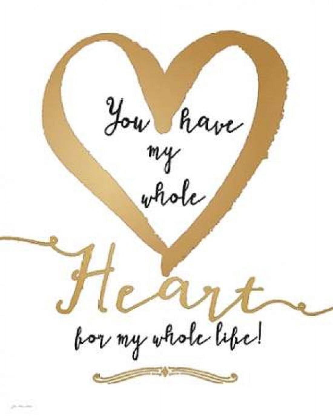 Posterazzi Whole Heart Gold Canvas Art - Jo Moulton (24 x 30)