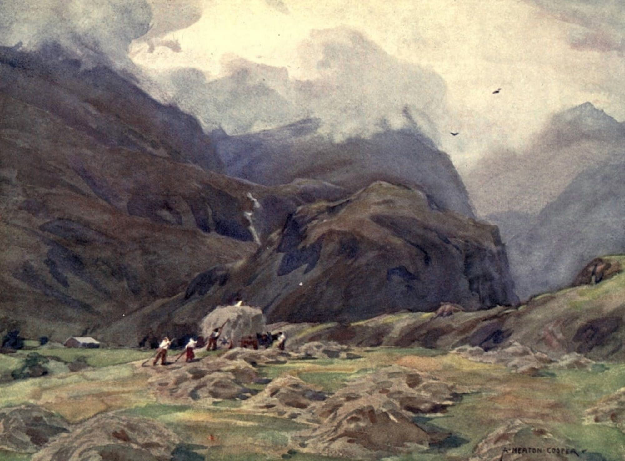 Posterazzi Wild Lakeland 1922 Coniston before the storm Canvas Art - A Cooper (24 x 36)
