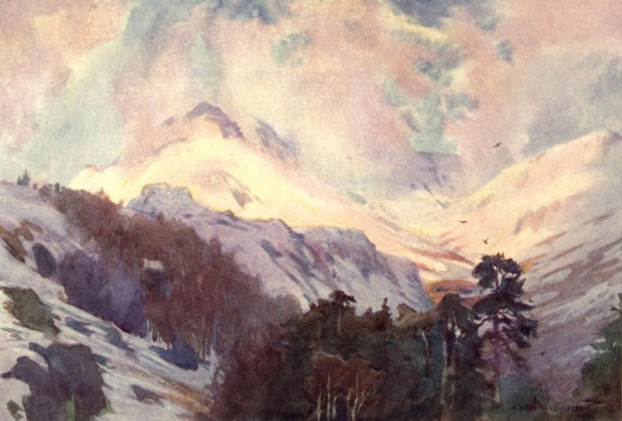 Posterazzi Wild Lakeland 1922 Mountain Glory Rydal Fells Canvas Art - A Cooper (24 x 36)