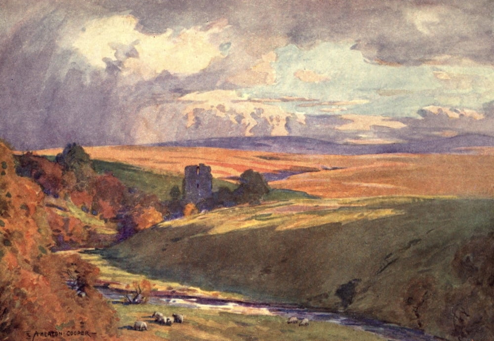 Posterazzi Wild Lakeland 1922 Shap Abbey & Fells Canvas Art - A Cooper (24 x 36)