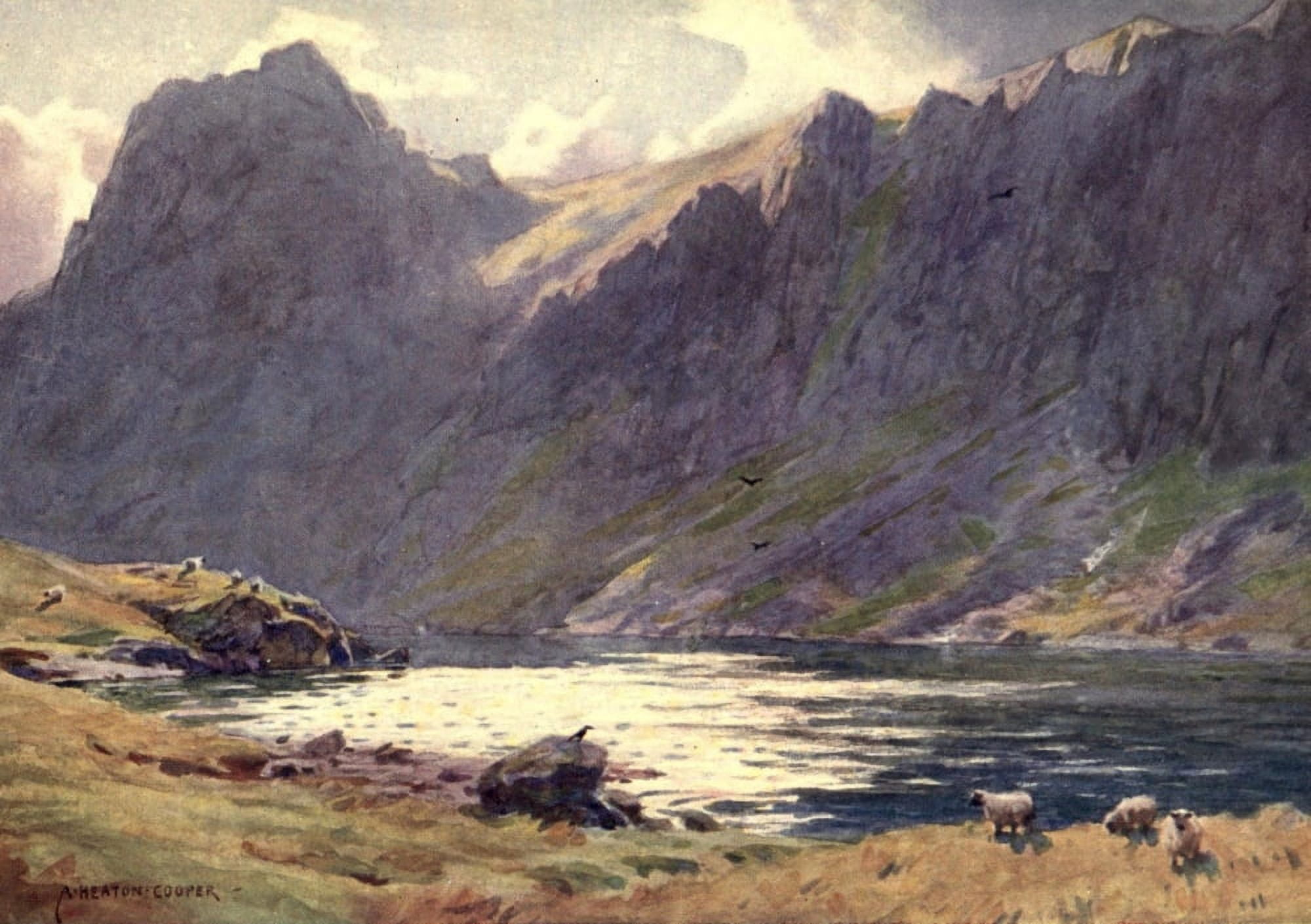 Posterazzi Wild Lakeland 1922 Stickle Tarn Langdale Canvas Art - A Cooper (24 x 36)