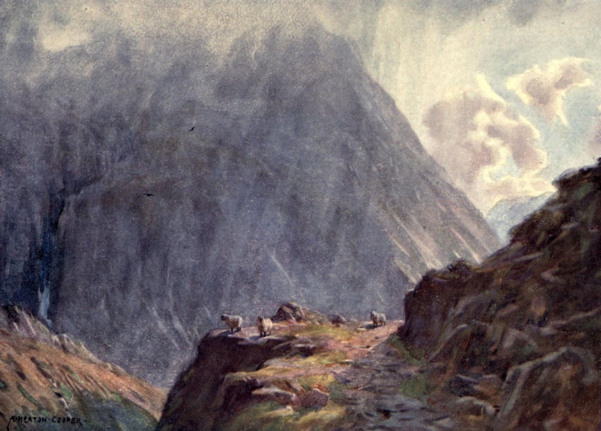 Posterazzi Wild Lakeland 1922 Styhead Pass (to Wastwater) Canvas Art - A Cooper (24 x 36)