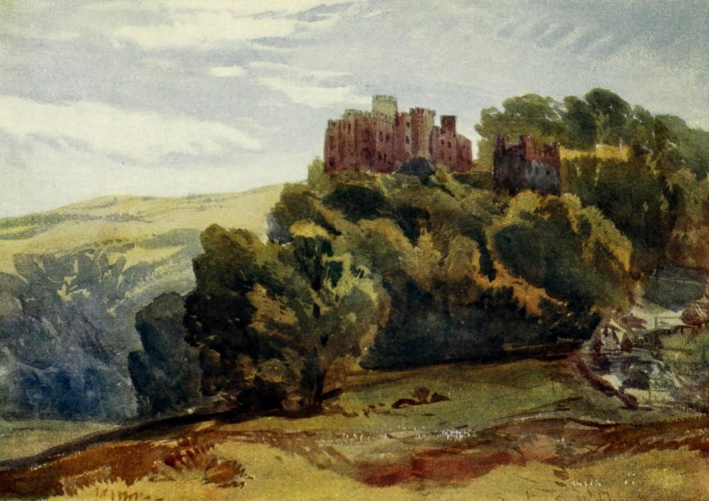Posterazzi William Callow 1908 Dunster castle Canvas Art - William Callow (24 x 36)