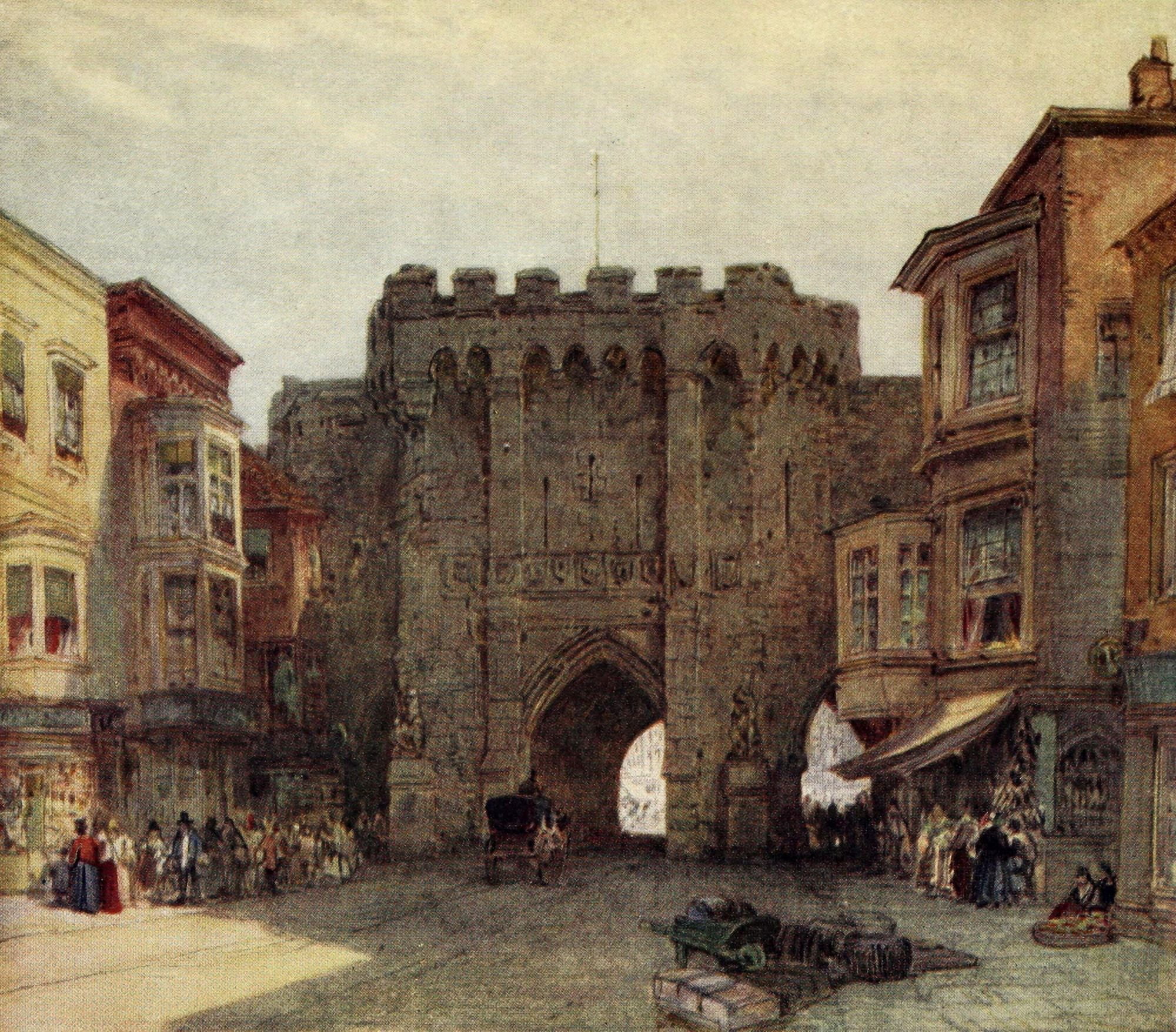 Posterazzi William Callow 1908 High St Southampton Canvas Art - William Callow (24 x 36)