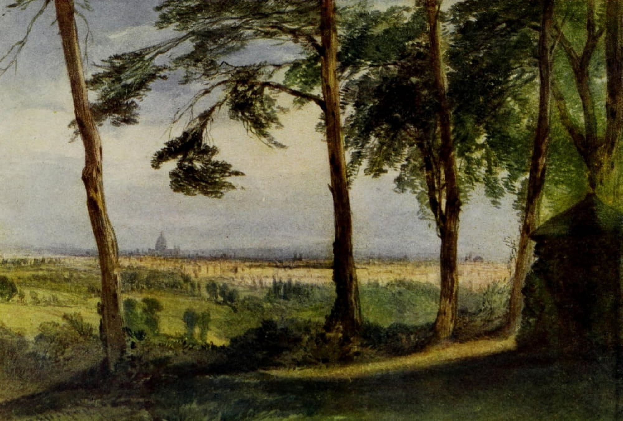 Posterazzi William Callow 1908 London from Holly lodge Highgate Canvas Art - William Callow (24 x 36)