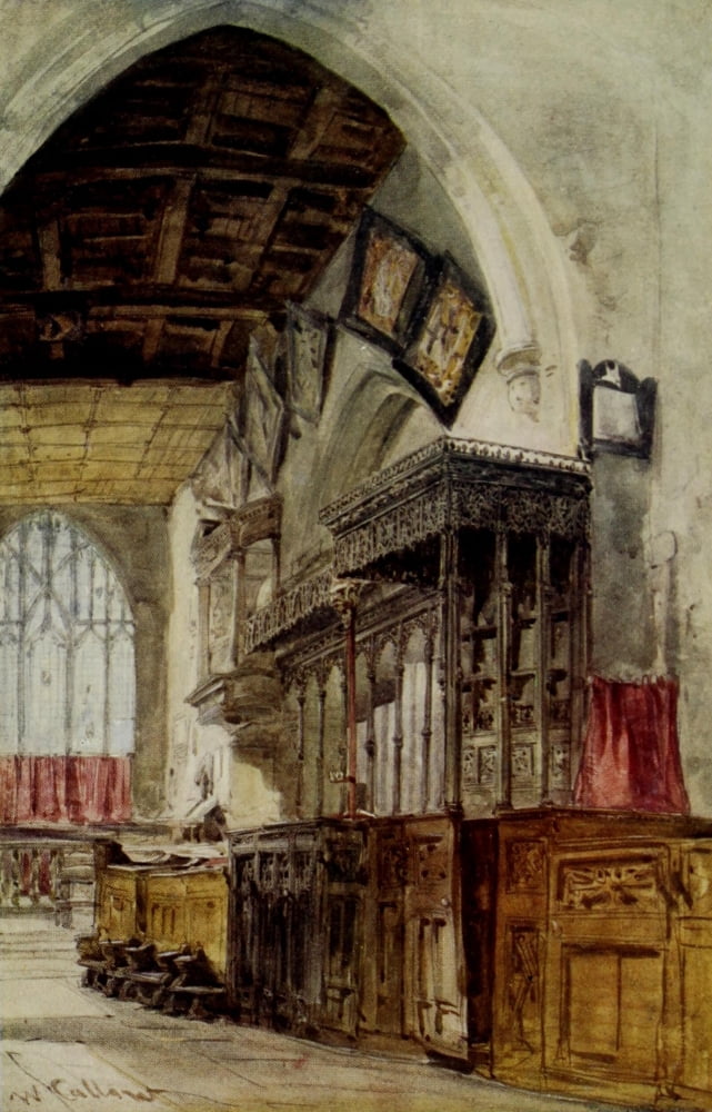 Posterazzi William Callow 1908 St Marys Richmond Canvas Art - William Callow (24 x 36)
