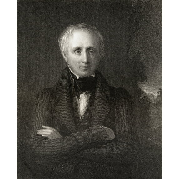 Posterazzi DPI1861341 William Wordsworth 1770 to 1850 English Poet Engraved by J Cochran After W Boxall From the Book National Portrait Galler Poster Print, 13 x 16