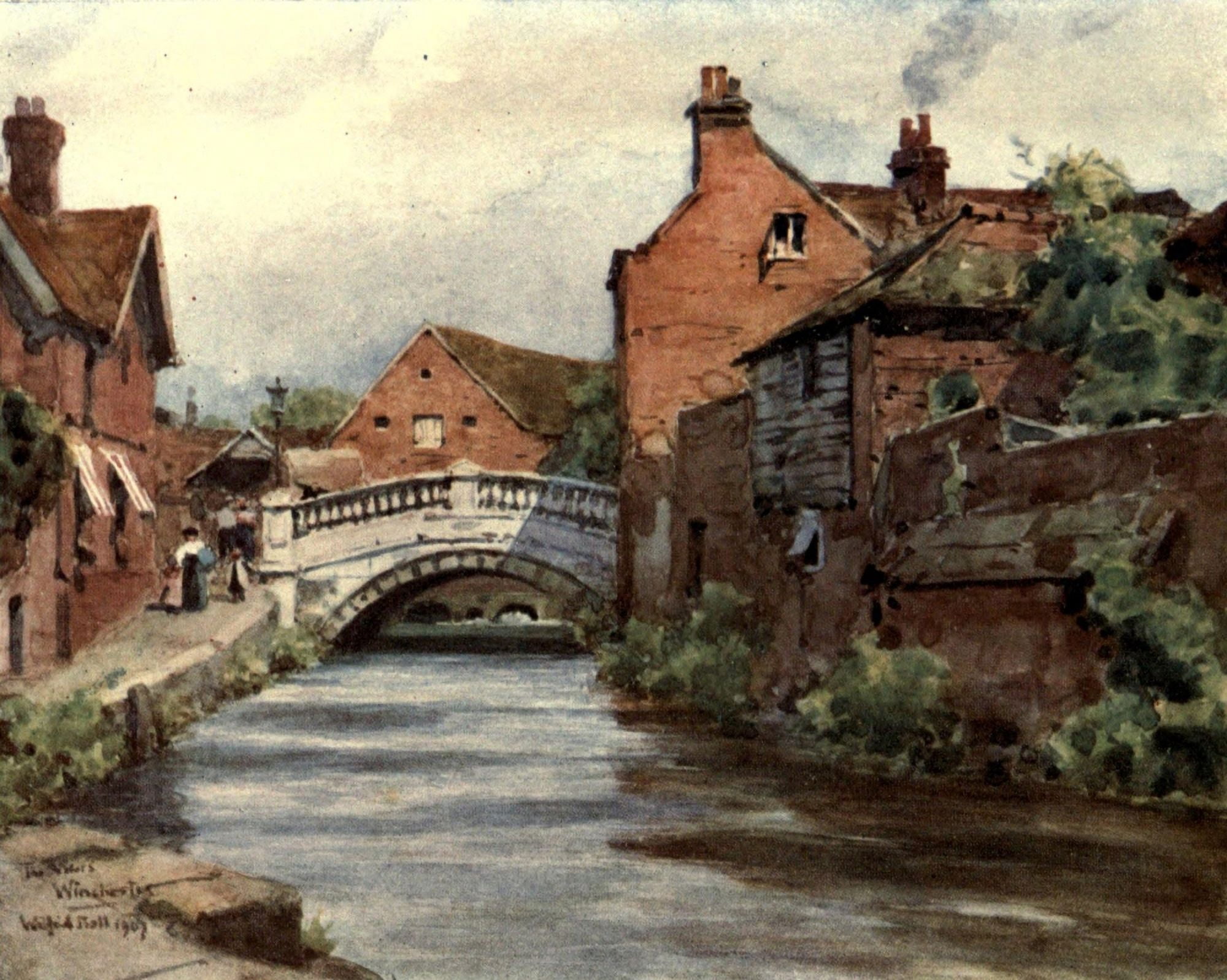 Posterazzi Winchester 1910 The Weirs Canvas Art - Wilfrid Ball (24 x 36)