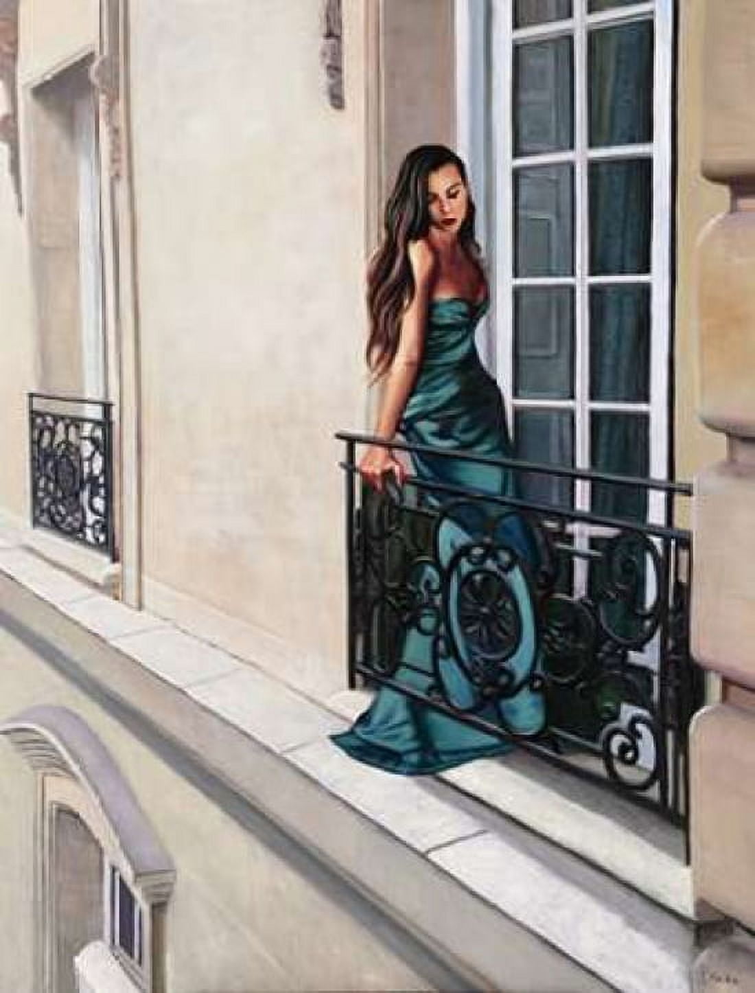 Posterazzi Window in Paris Canvas Art - Pierre Benson (22 x 28)
