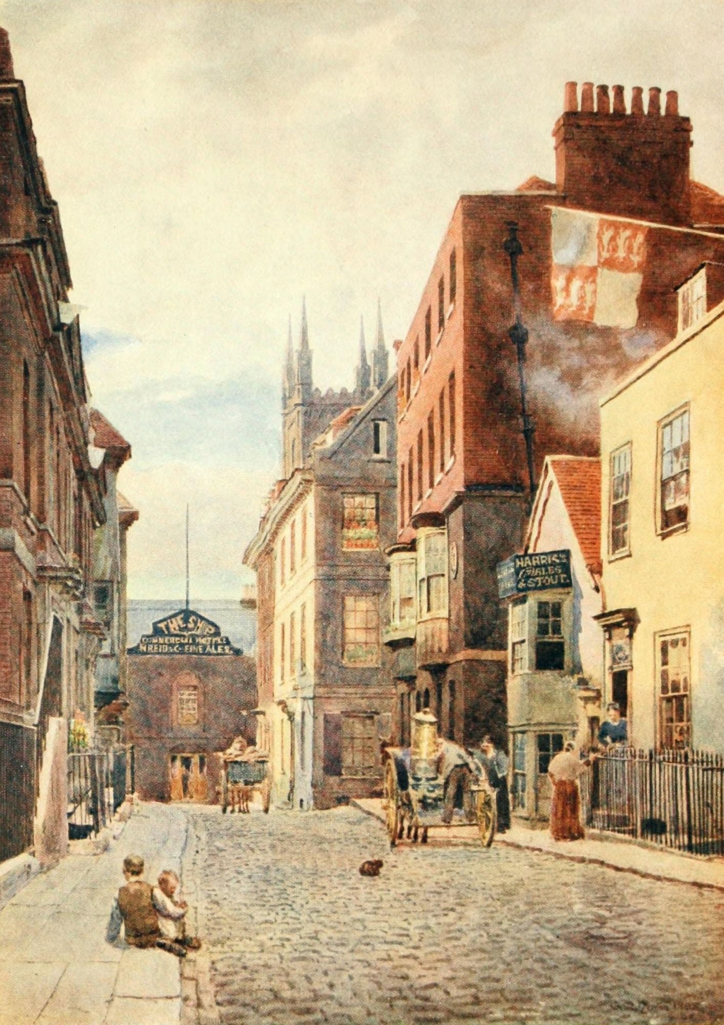 Posterazzi Windsor 1908 Church St (looking south) Canvas Art - George Henton (24 x 36)