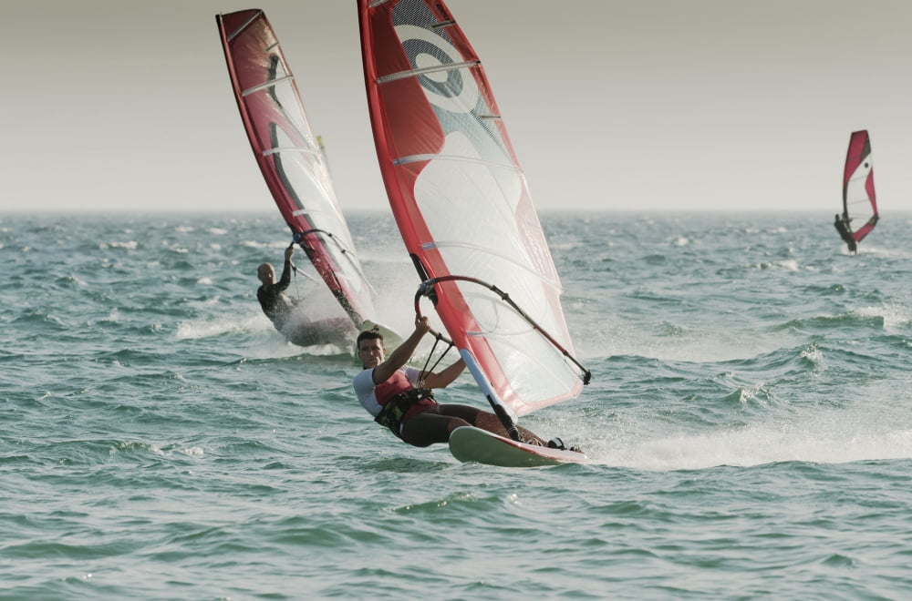 Posterazzi Windsurfing Tarifa Cadiz Andalusia Spain Canvas Art - Ben Welsh  Design Pics (38 x 24)