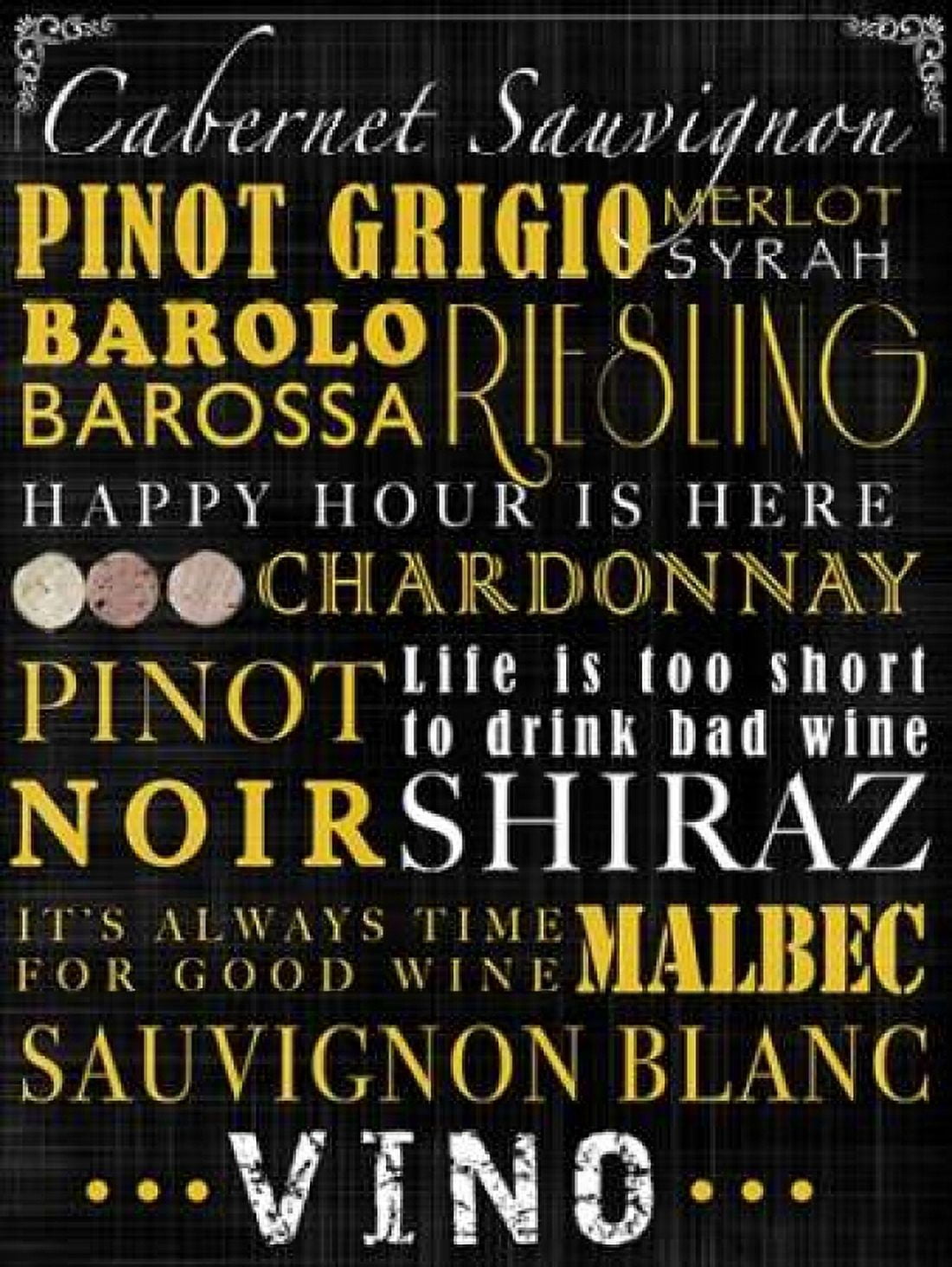Posterazzi Wine Signs Canvas Art - Lisa Wolk (18 x 24)