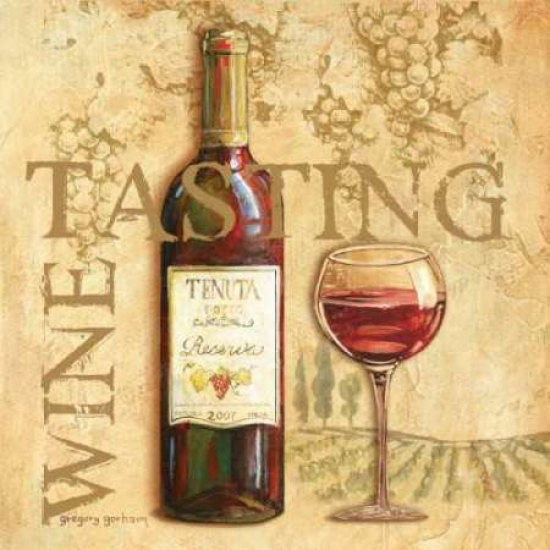 Posterazzi Wine Tasting Square Canvas Art - Gregory Gorham (24 x 24)