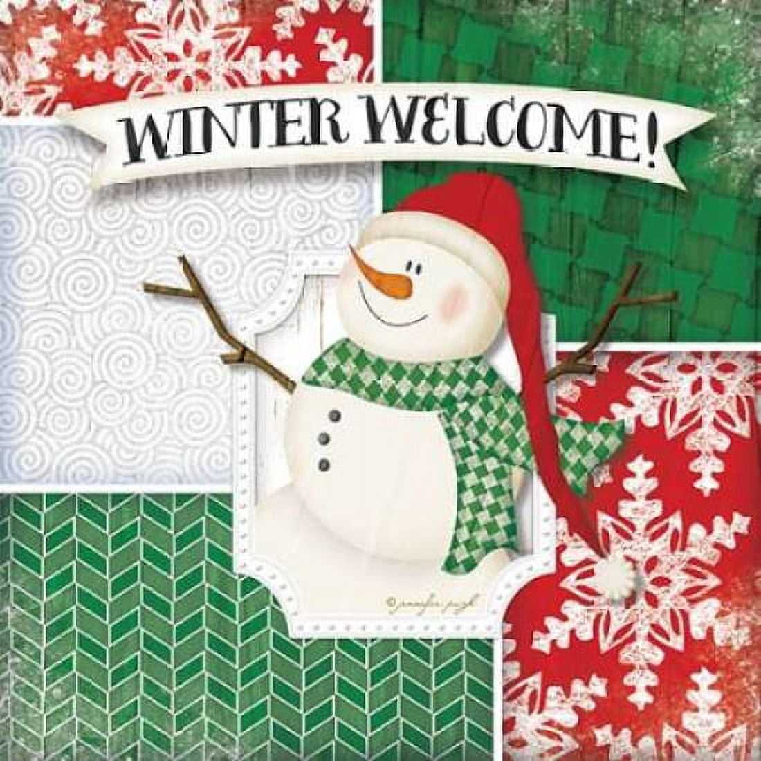 Posterazzi Winter Welcome - Snowman Canvas Art - Jennifer Pugh (24 x 24)