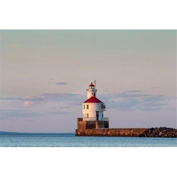 Posterazzi Wisconsin Point Lighthouse Superior Wisconsin Poster Print by Chuck Haney - 29 x 20 in.