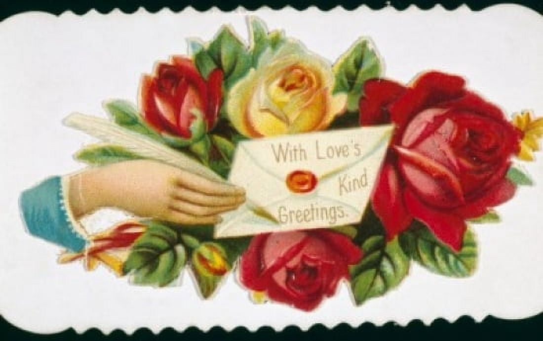 Posterazzi With Loves Kind Greetings Nostalgia Cards Canvas Art - (24 x 36)