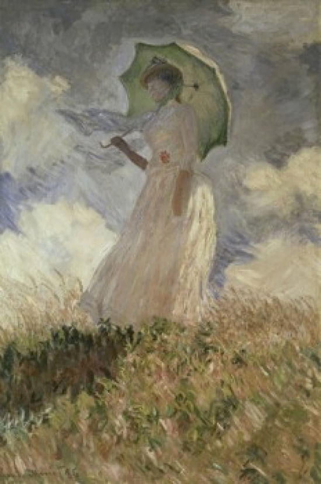 Posterazzi Woman with a Parasol Turned Toward the Left (Femme a lOmbrelle Tournee Vers la Gauche) 1886 Claude Monet (1840-1926French) Musee dOrsay Paris Canvas Art - Claude Monet (24 x 36)