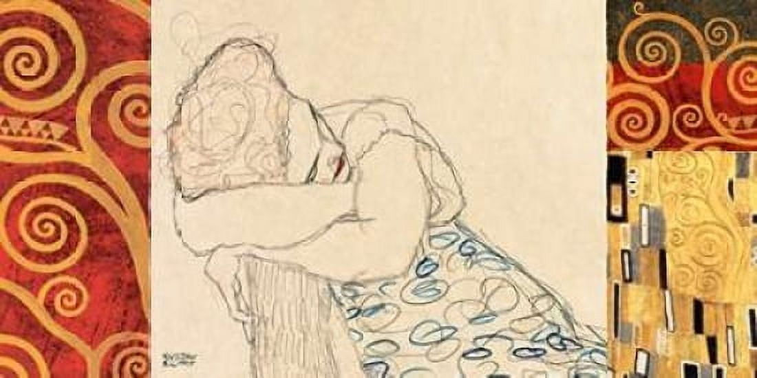 Posterazzi Woman Resting Canvas Art - Gustav Klimt (24 x 48)