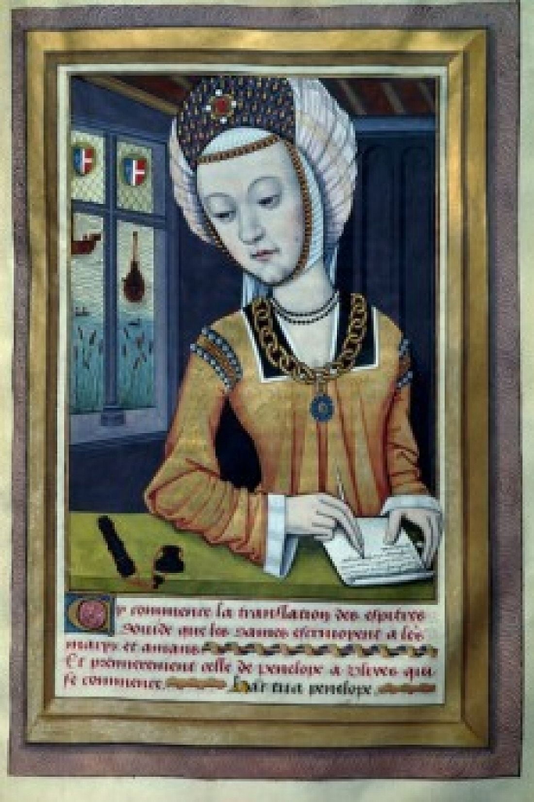 Posterazzi Woman Writing manuscript France Paris Bibliotheque Nationale Canvas Art - Bibliotheque Nationale (24 x 36)