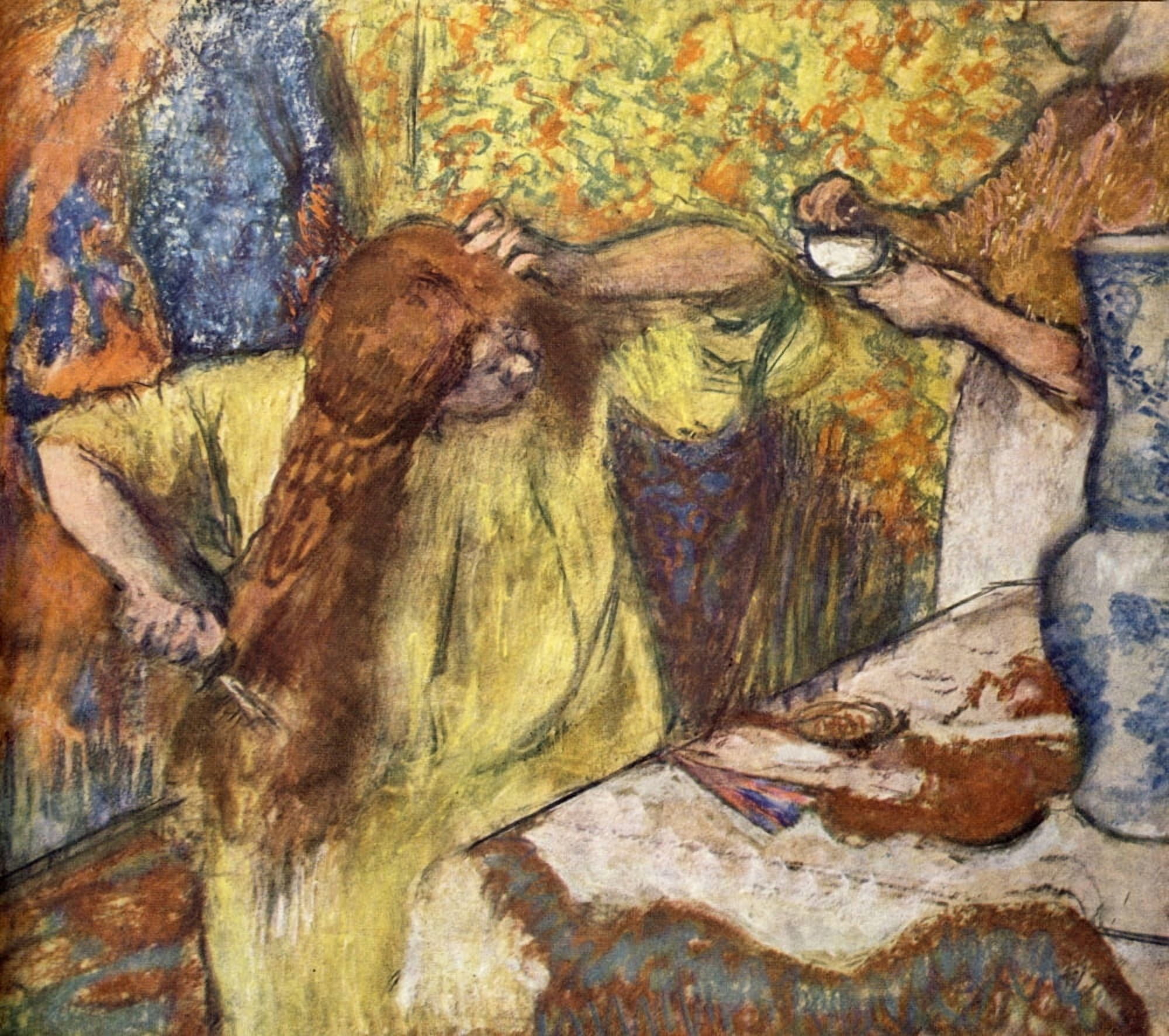 Posterazzi Woman at dressing table with maid Canvas Art - Edgar Degas (24 x 36)