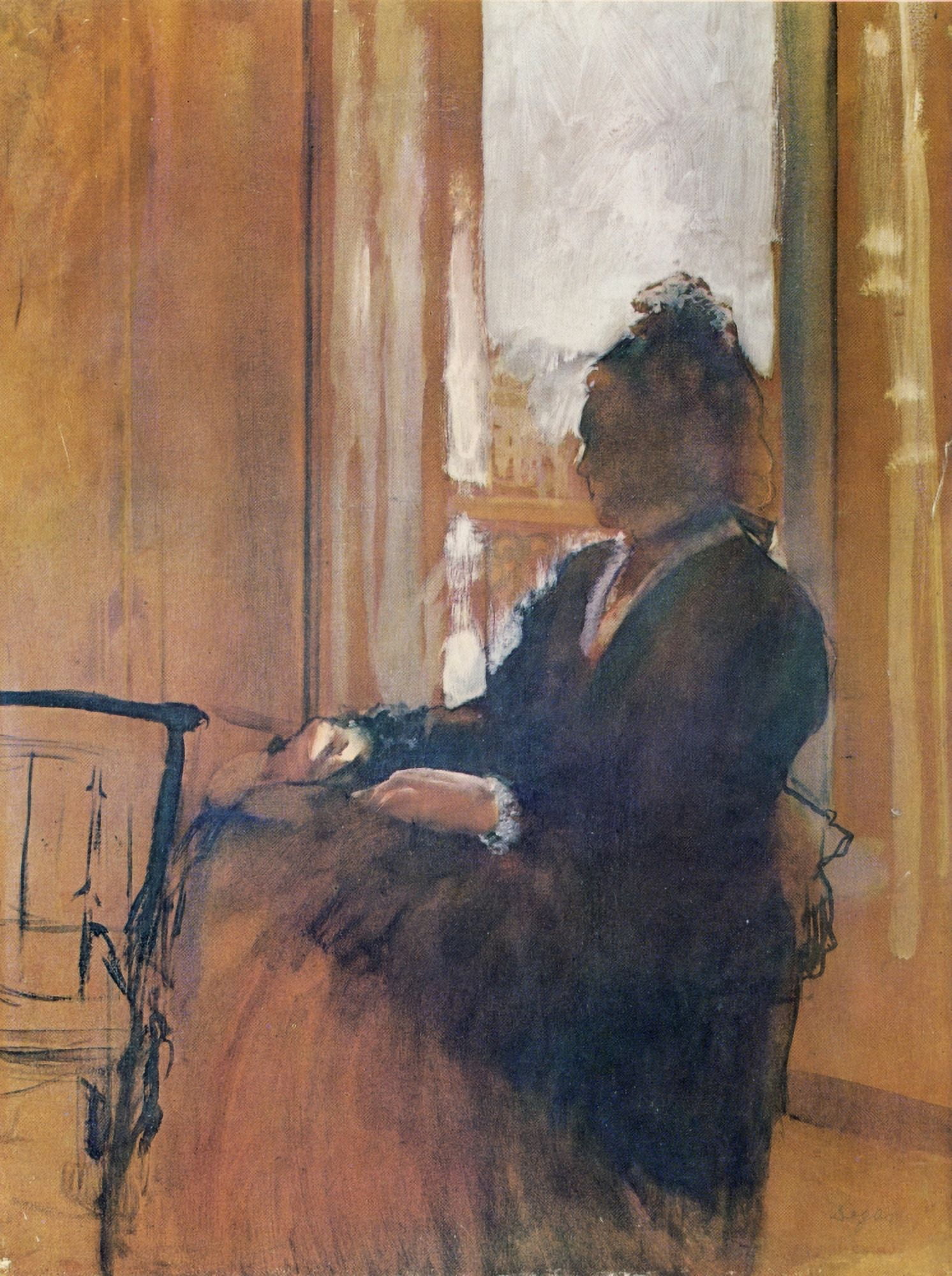 Posterazzi Woman at the Window Canvas Art - Edgar Degas (24 x 36)