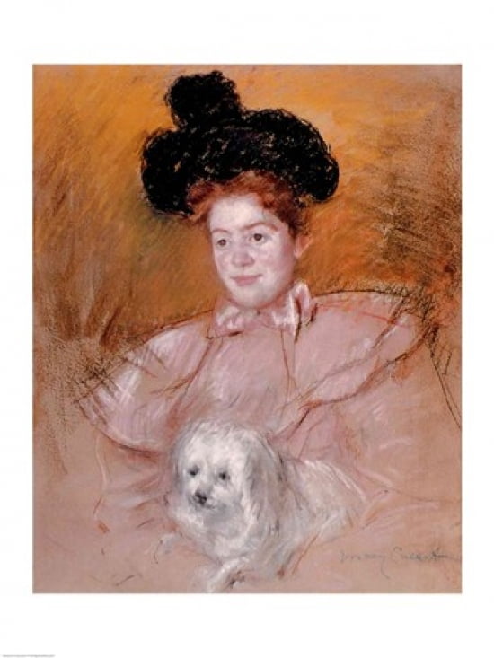 Posterazzi Woman holding a dog Canvas Art - Mary Cassatt (24 x 36)