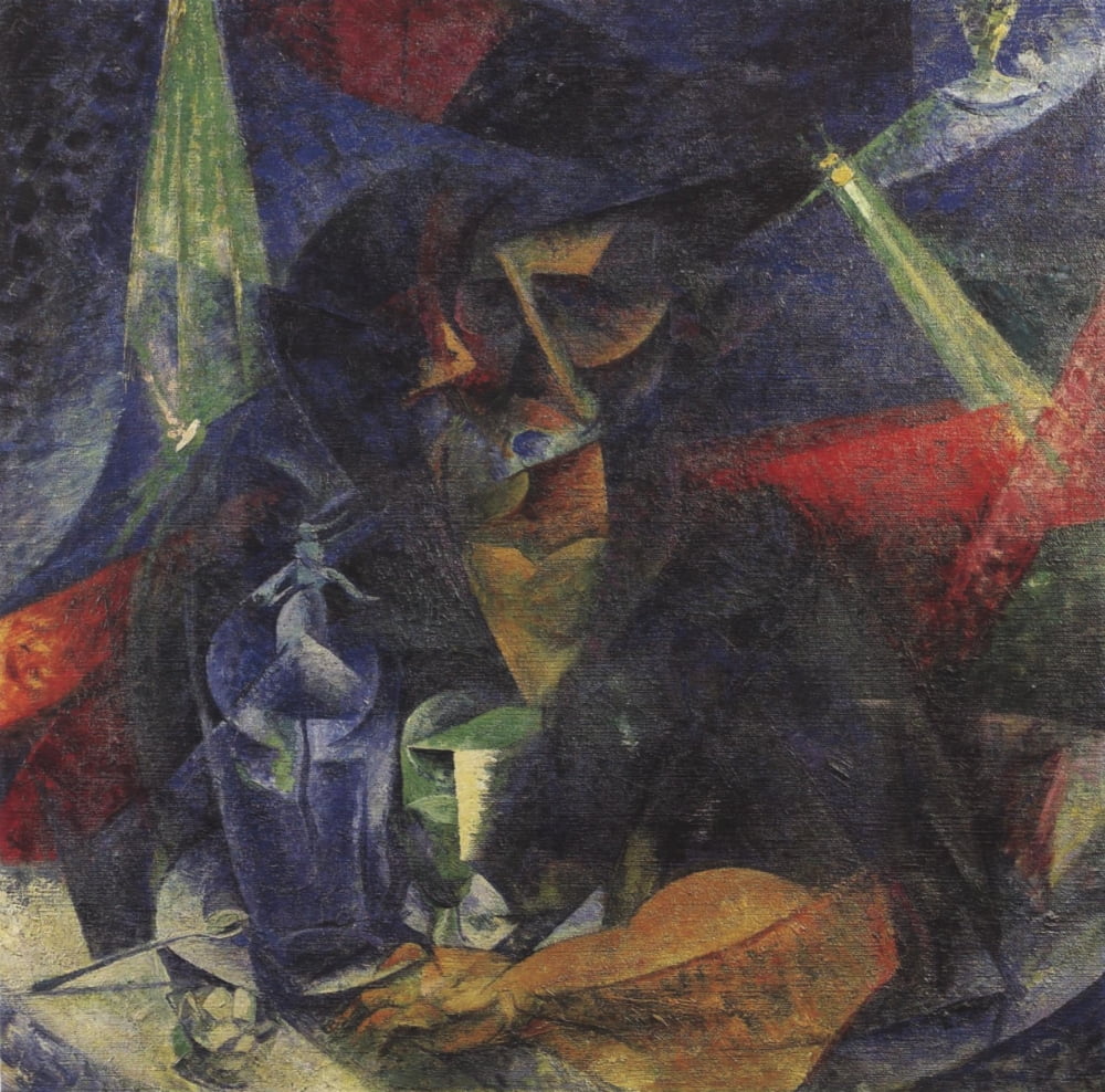 Posterazzi Woman in Cafe 1912 Canvas Art - Umberto Boccioni (24 x 36)