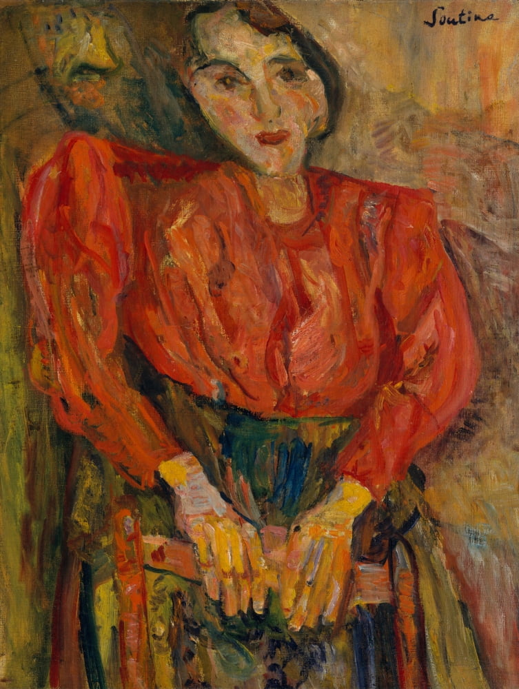 Posterazzi Woman in Red Blouse c1919 Canvas Art - Chaim Soutine (24 x 36)