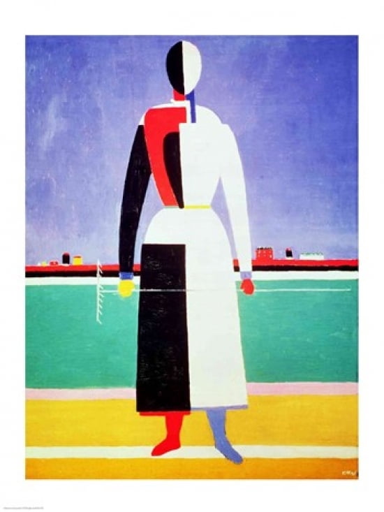 Posterazzi Woman with a Rake Canvas Art - Kazimir Malevich (24 x 36)