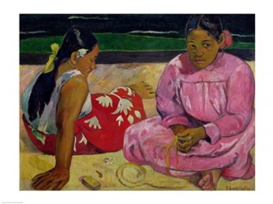 Posterazzi Women of Tahiti On the Beach 1891 Canvas Art - Paul Gauguin (36 x 24)