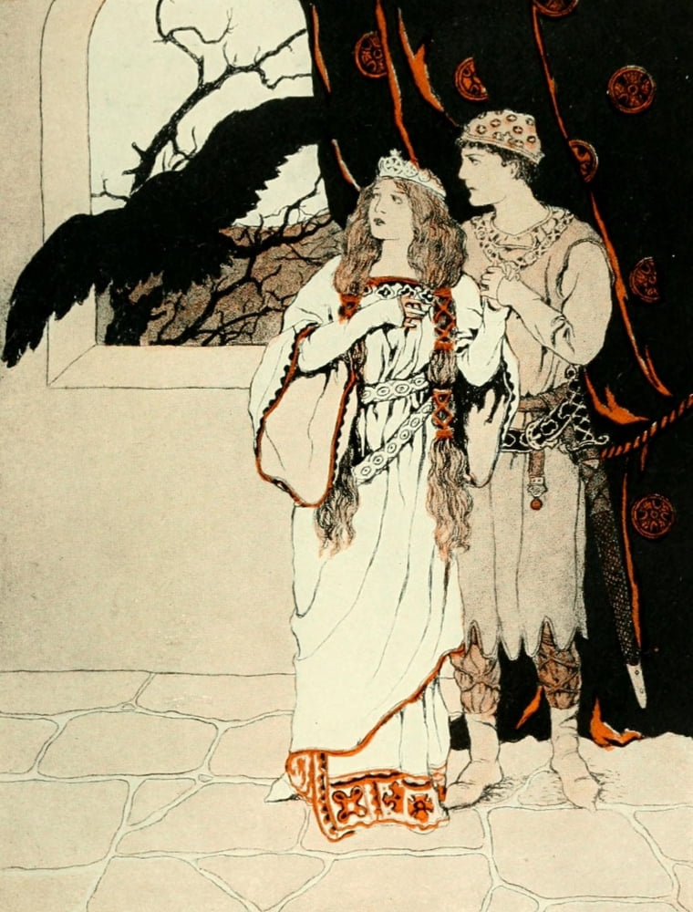 Posterazzi Wonder Tales from Many Lands 1920 Great black raven Canvas Art - Katharine Pyle (24 x 36)