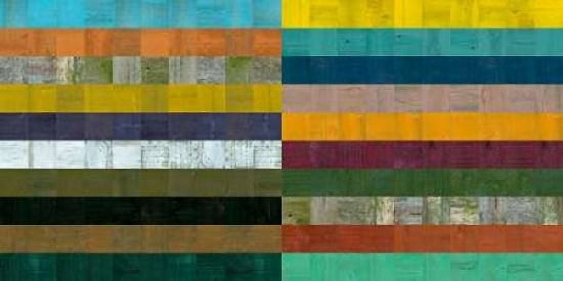 Posterazzi Wooden Abstract VIII Canvas Art - Michelle Calkins (24 x 48)