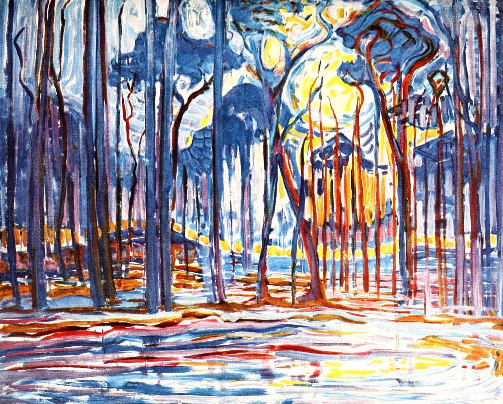 Posterazzi Woods near Oele 1907 Canvas Art - Piet Mondrian (24 x 36)