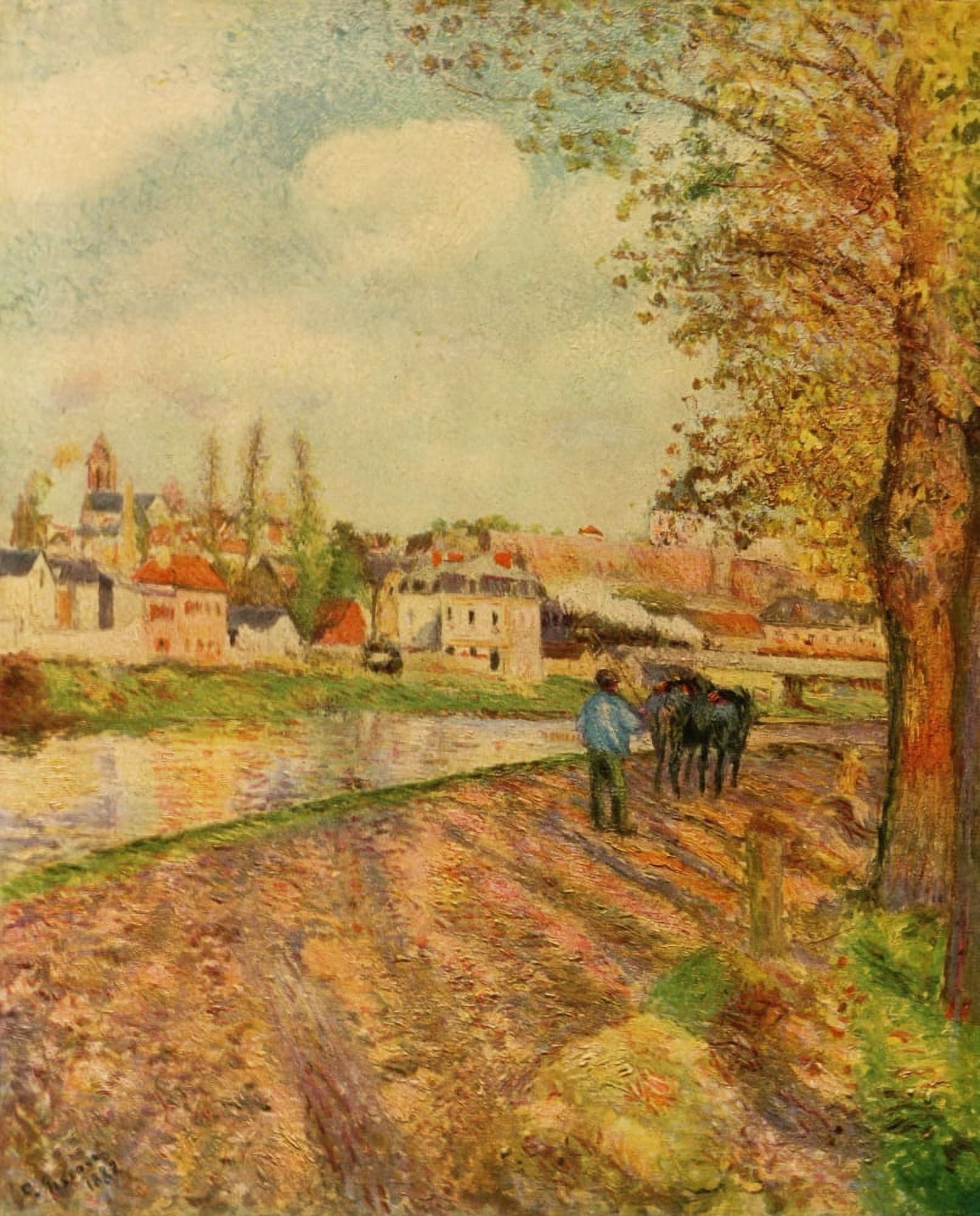 Posterazzi Work Horses 1882 Canvas Art - Camille Pissarro (24 x 36)
