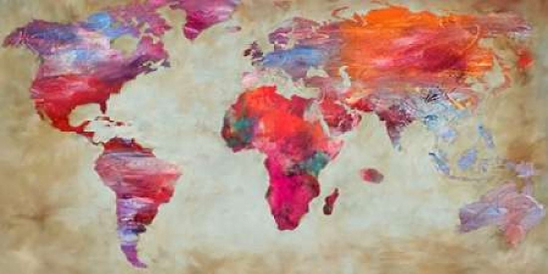 Posterazzi World in colors Canvas Art - Joannoo (24 x 48)