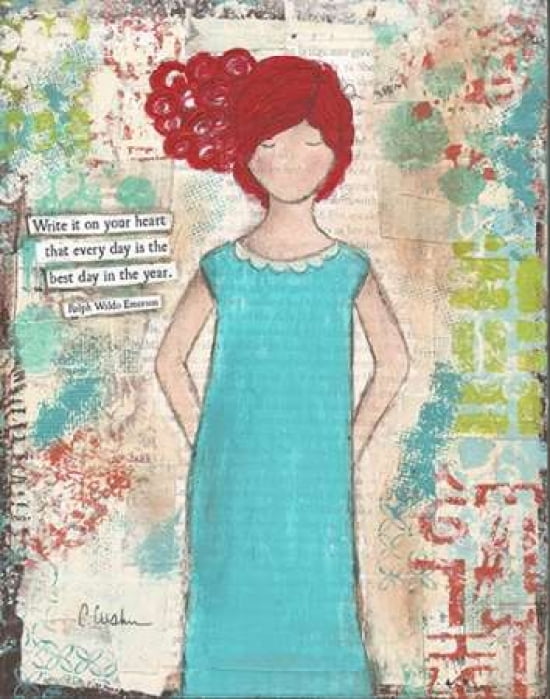 Posterazzi Write It On Your Heart Canvas Art - Cassandra Cushman (22 x 28)