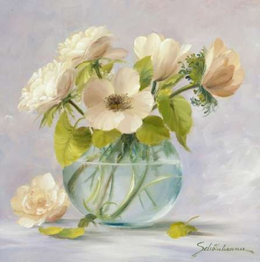 Posterazzi Yellow anemones Canvas Art - Heinz Scholnhammer (24 x 24)