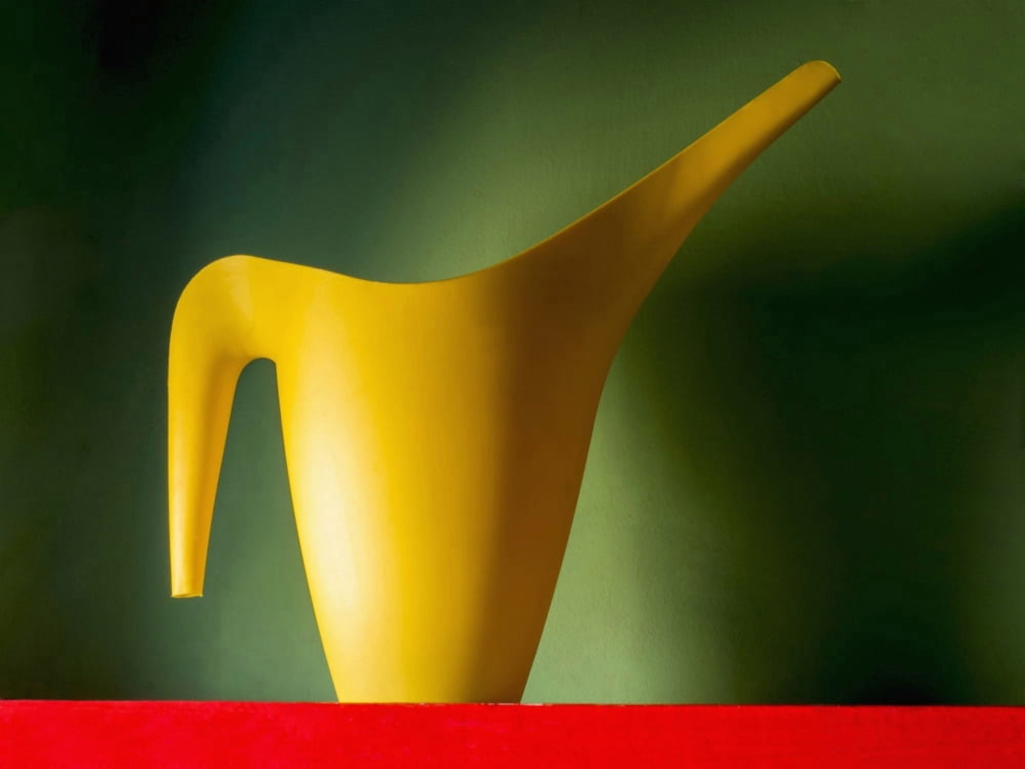 Posterazzi Yellow jug on a red surface against a green wall Morocco Canvas Art - Charles Bowman Design Pics (36 x 26)